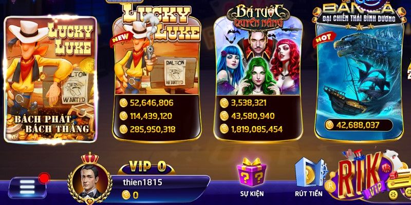 Đôi nét cơ bản về Slot game Lucky Lucke Rikvip mới nhất